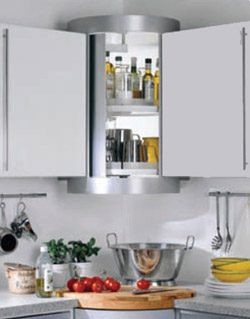 Kitchen Wall unit carousel with lights