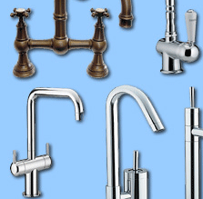Image collection of sixteen kitchen taps